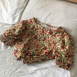 Millie and Lou Strawberry Puff Sleeve Blouse